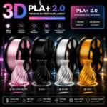 PLA+ 2.0 3D Printer Filament 1.75mm 250g - Premium Quality, Smooth Printing, Strong Layer Adhesion, Great for Models