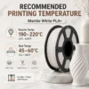 6c21dc1f-d670-457b-aaeb-c396ac0ee639 HELOLAND Marble White PLA Plus Filament 1.75mm 1KG, Stone Speckled 3D Printer Filament with Smooth Extrusion, Low Warping and Clean Layer Finish for Sculptures, Vases, Home Decor, Models, Crafts and FDM Printers