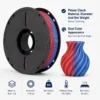 ChatGPT Image 2026年5月11日 18_47_20 (8) Red Blue Dual Color PLA+ 2.0 Filament | 1.75mm Diameter,1KG Net Weight Print 2 in 1 Spool,No More Spool Swaps Perfect for FDM 3D Printers
