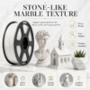 f60df0ec-3d9d-4d26-885f-8e9706eeb2a6 HELOLAND Marble White PLA Plus Filament 1.75mm 1KG, Stone Speckled 3D Printer Filament with Smooth Extrusion, Low Warping and Clean Layer Finish for Sculptures, Vases, Home Decor, Models, Crafts and FDM Printers