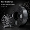 HELOLAND Silk PLA Filament 1.75mm, 1KG/2.2LB Metallic 3D Printer Filament, Silk Antique Copper & Gunmetal, Glossy Finish, Smooth Printing for Models, Figures, Home Decor, Crafts & DIY Projects