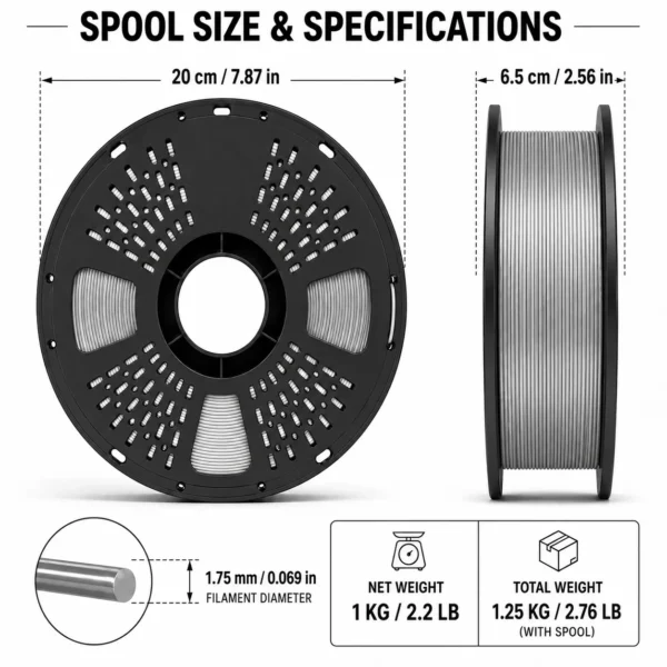 1 Blue Green Silk PLA Filament 1.75mm, 1KG Dual Color 3D Printer Filament with Glossy Silk Finish, Two Tone PLA for Dragons, Art Models, Vases, Gifts & DIY Projects