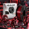 HELOLAND Silk Black Red PLA Filament 1.75mm 1KG, Dual Color Shiny Silk Finish 3D Printer Filament, Smooth Printing Black Red PLA for Models, Crafts & Decorative Prints