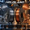 HELOLAND Silk PLA Filament 1.75mm, 1KG/2.2LB Metallic 3D Printer Filament, Silk Antique Copper & Gunmetal, Glossy Finish, Smooth Printing for Models, Figures, Home Decor, Crafts & DIY Projects
