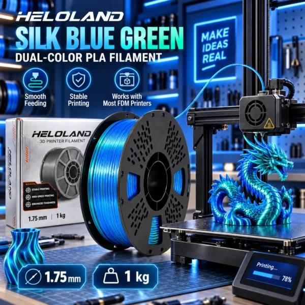 ChatGPT Image 2026年9月8日 11_01_24 (3) Blue Green Silk PLA Filament 1.75mm, 1KG Dual Color 3D Printer Filament with Glossy Silk Finish, Two Tone PLA for Dragons, Art Models, Vases, Gifts & DIY Projects
