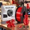 HELOLAND Silk Red PLA Filament 1.75mm 1KG, Shiny Silk Finish 3D Printer Filament, Smooth Printing Red PLA for Models, Crafts & Decorative Prints