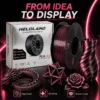 HELOLAND Black Rose Dual-Color Silk PLA 3D Printer Filament, 1.75mm Diameter, 1KG Polylactic Acid, 50/50 Side-by-Side Single-Strand Color Effect, Glossy Metallic Finish, Compatible with FDM Printers, Glossy Finish
