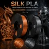 HELOLAND Silk PLA Filament 1.75mm, 1KG/2.2LB Metallic 3D Printer Filament, Silk Antique Copper & Gunmetal, Glossy Finish, Smooth Printing for Models, Figures, Home Decor, Crafts & DIY Projects