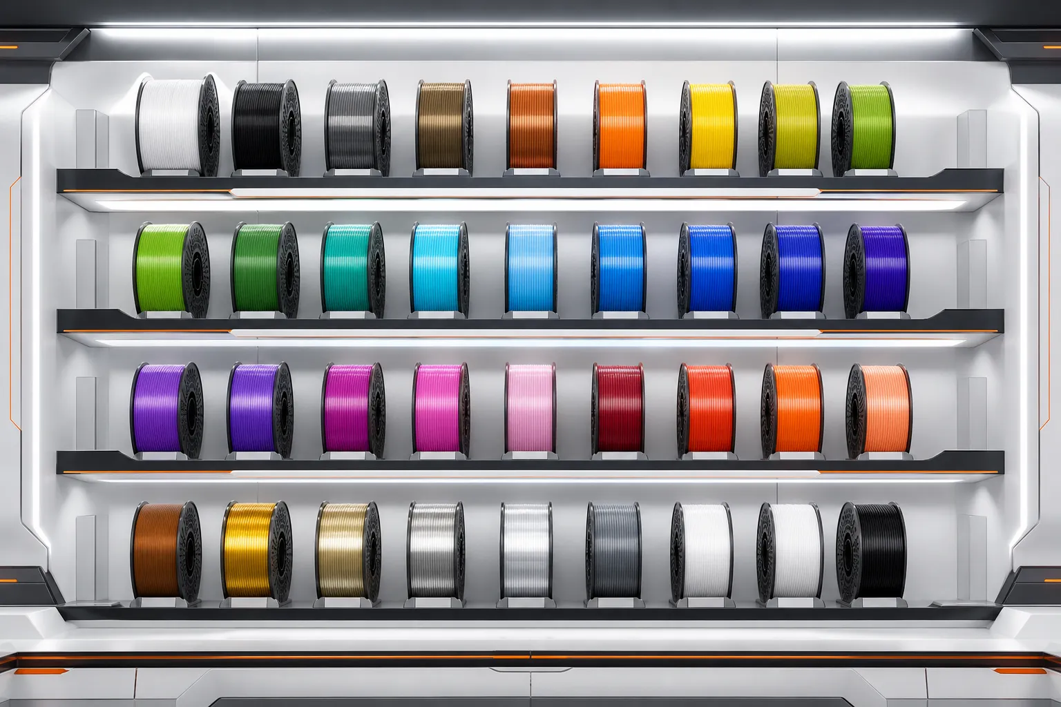 PLA filament color wall